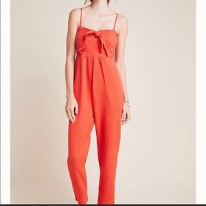 Red Anthropologie Jumpsuit
